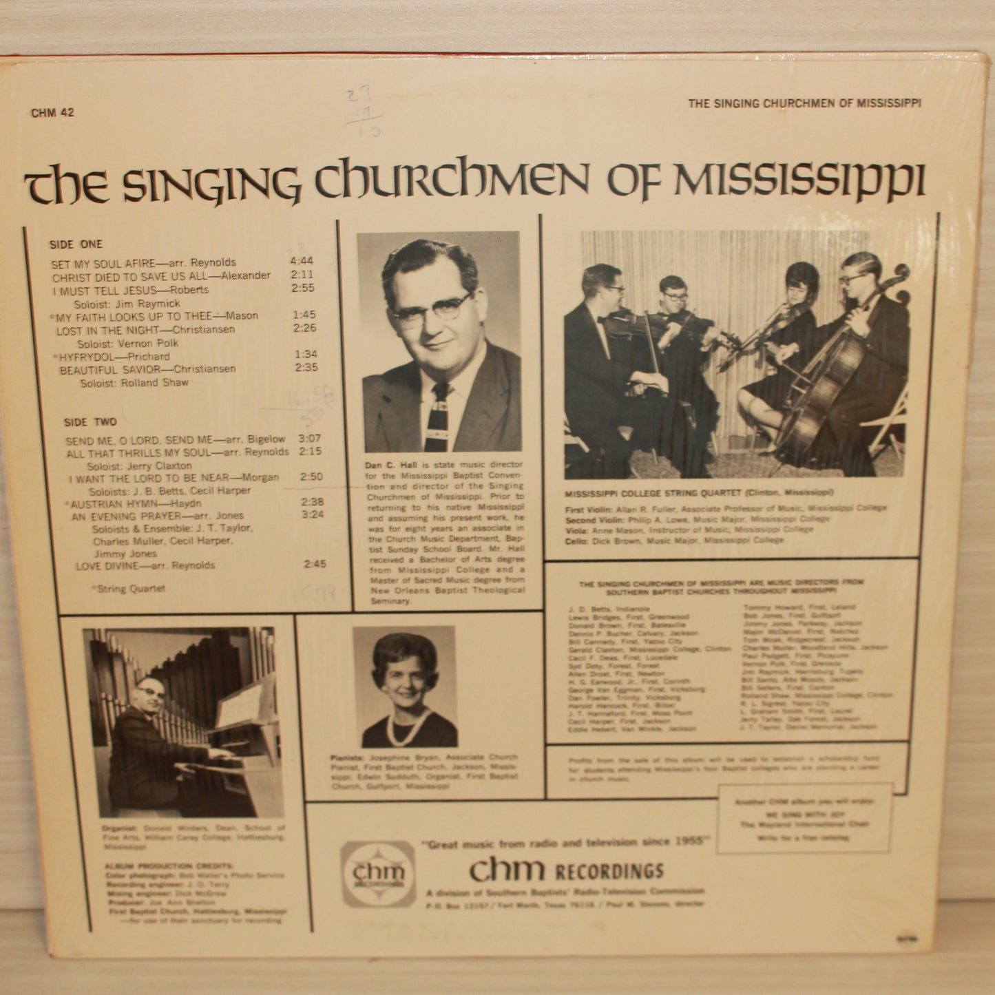 Mississippi Singing Churchmen : The Singing Churchmen Of Mississippi (LP,Album,Stereo)