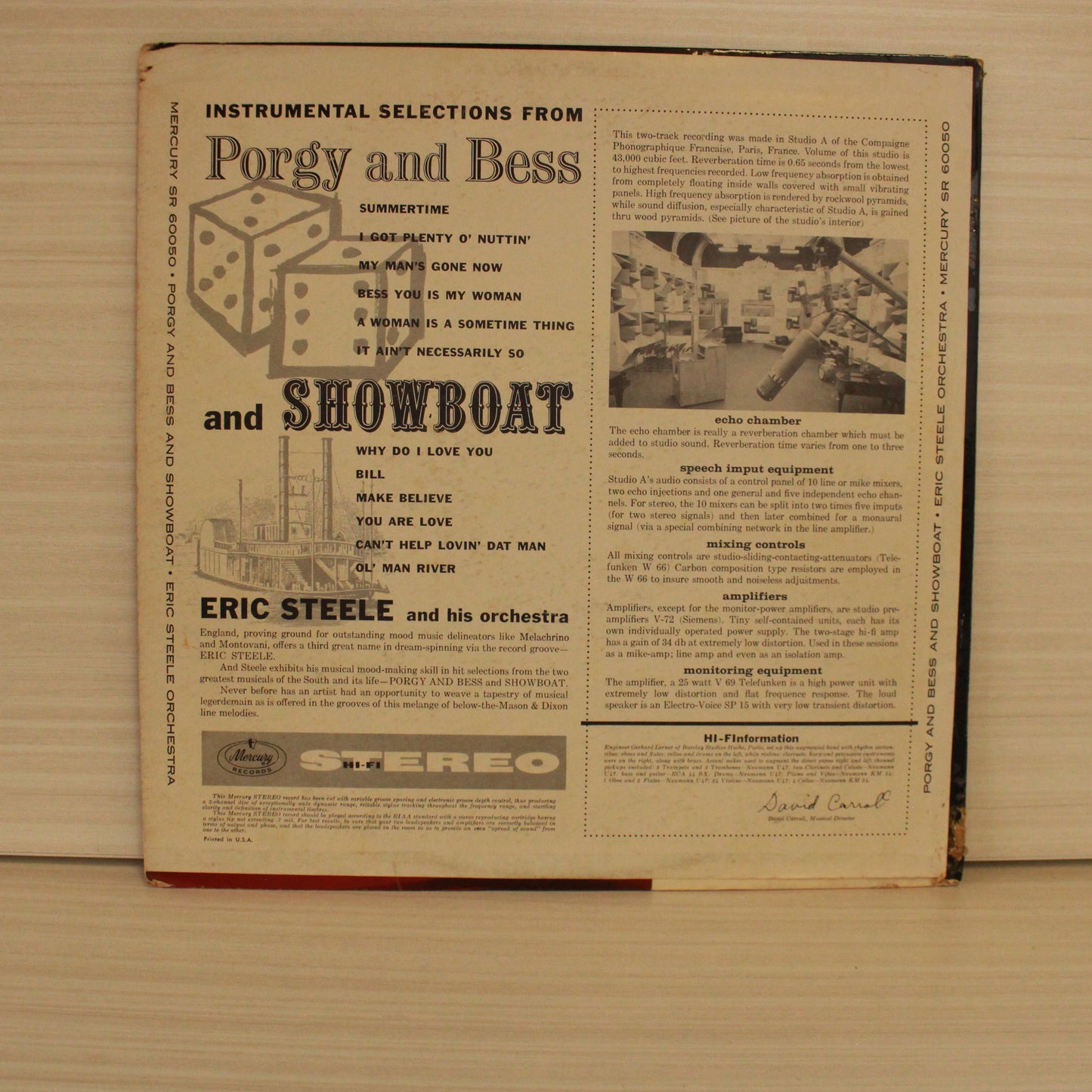 Eric Steele And His Orchestra : Instrumental Selections From Porgy And Bess And Showboat (LP,Album,Stereo)