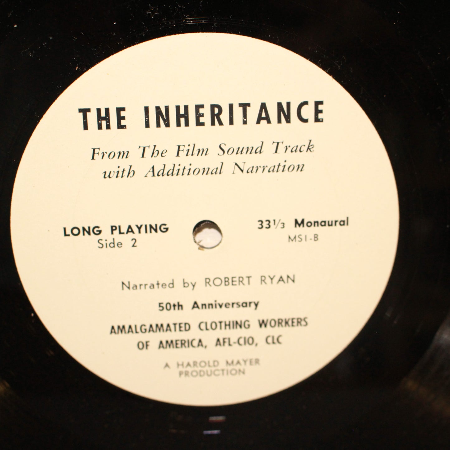 Robert Ryan, George Kleinsinger : The Inheritance: From The Film Sound Track With Additional Narration (LP,Mono)