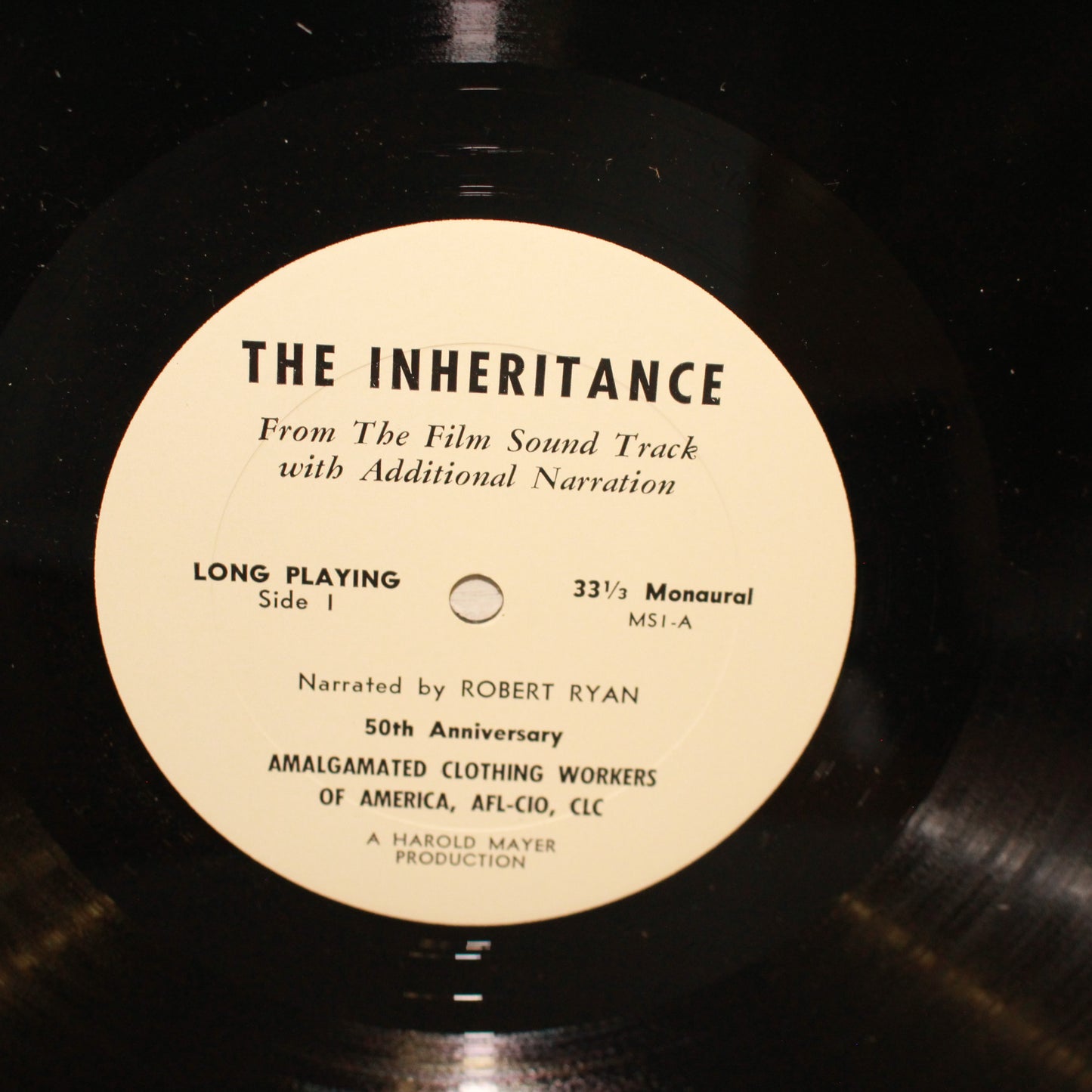 Robert Ryan, George Kleinsinger : The Inheritance: From The Film Sound Track With Additional Narration (LP,Mono)