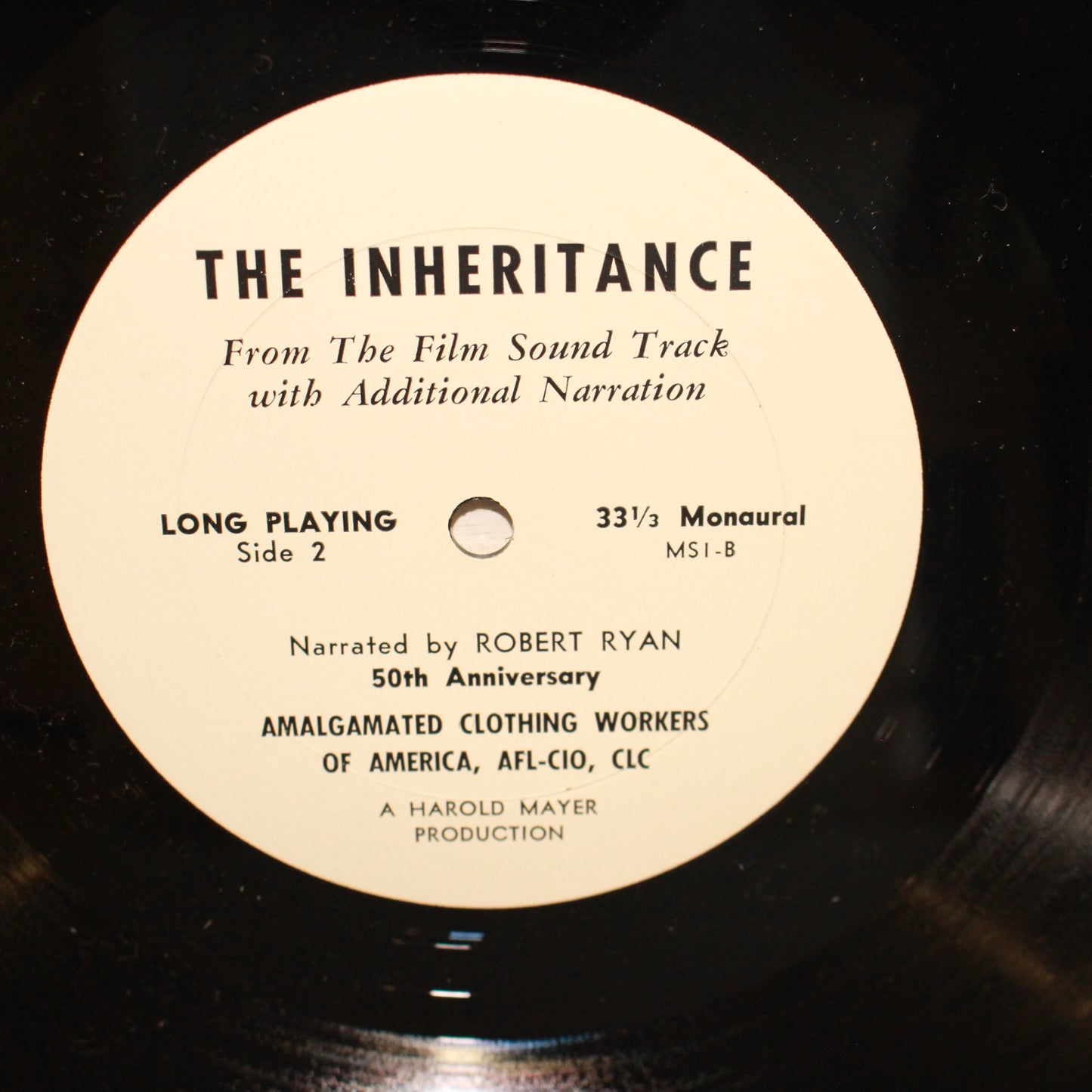 Robert Ryan, George Kleinsinger : The Inheritance: From The Film Sound Track With Additional Narration (LP,Mono)