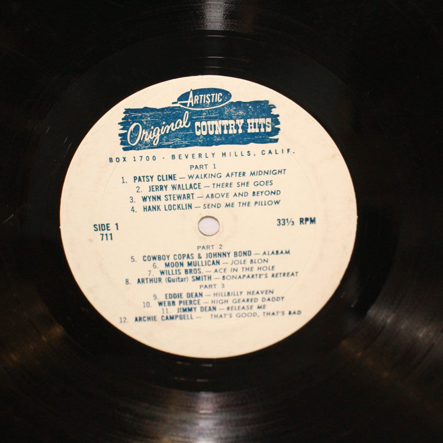 Various : 25 Great Country Artists Singing Their Original Hits (LP,Compilation,Reissue)