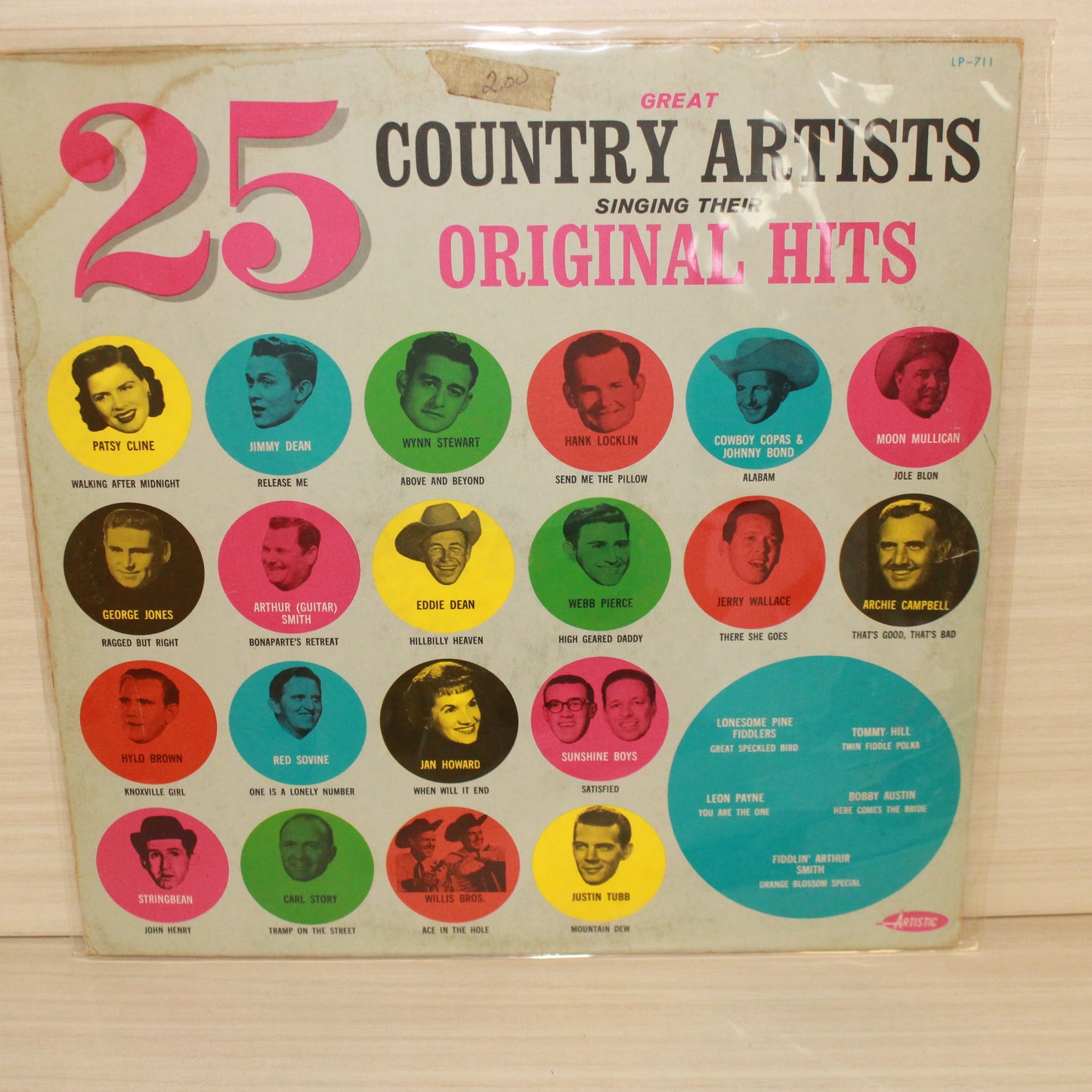 Various : 25 Great Country Artists Singing Their Original Hits (LP,Compilation,Reissue)