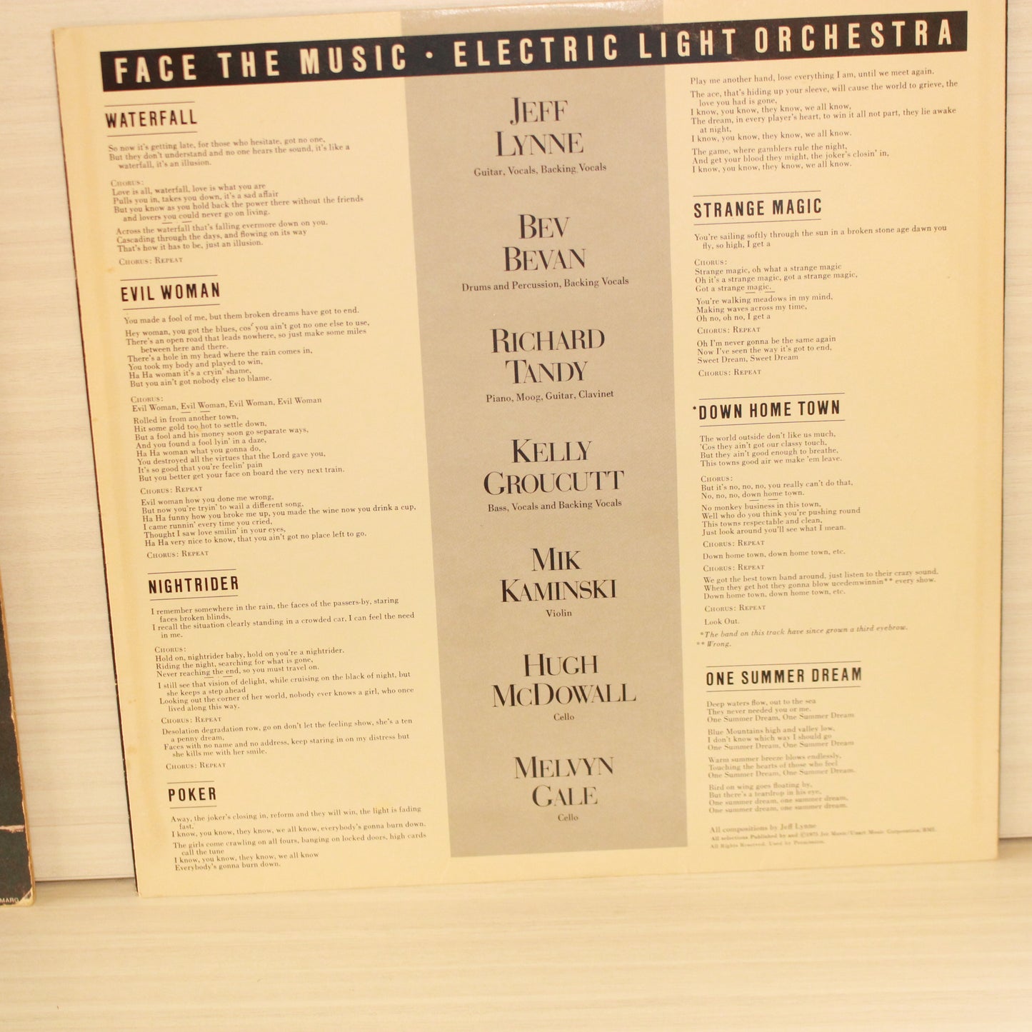 Electric Light Orchestra : Face The Music (Album,Reissue)