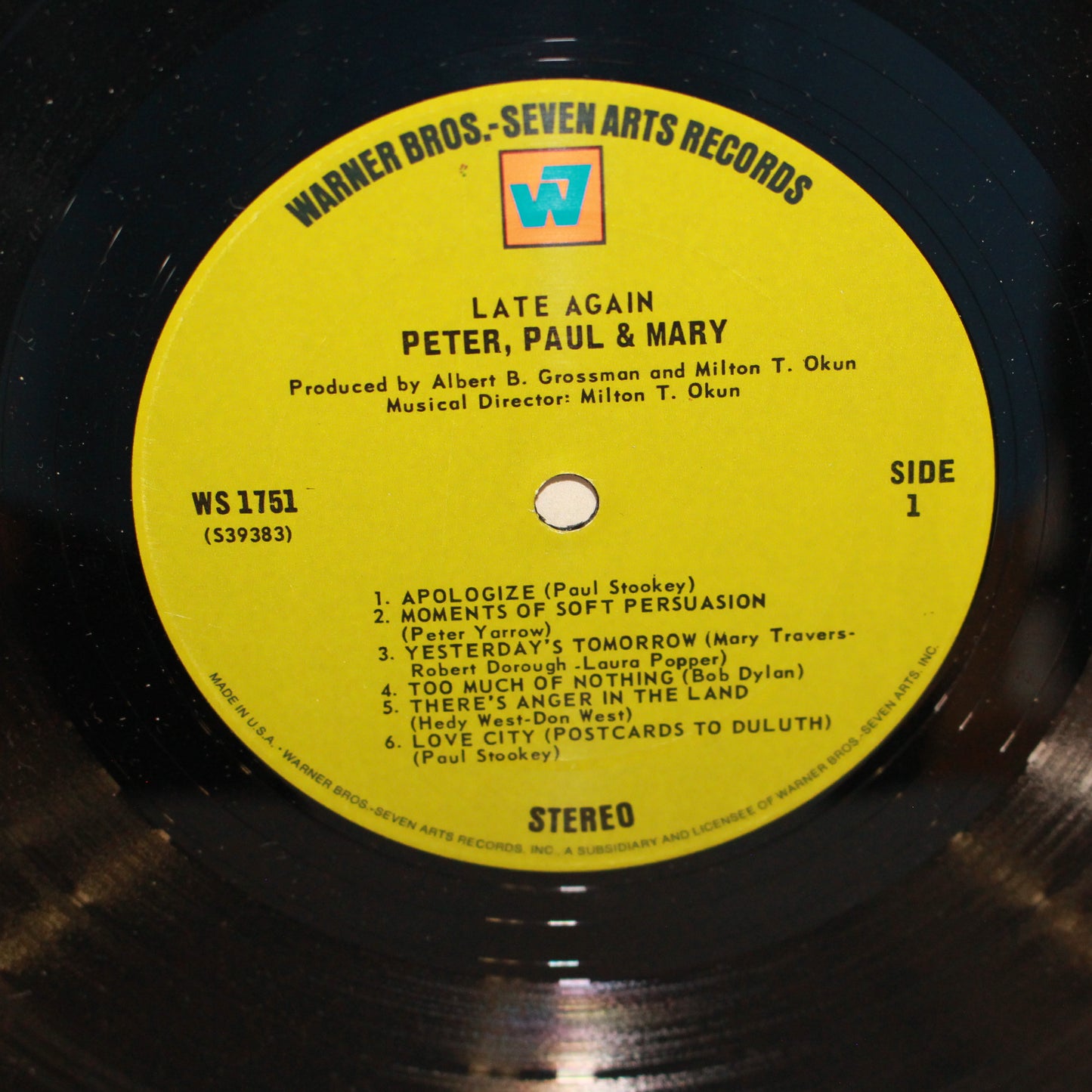 Peter, Paul & Mary : Late Again (LP,Album)