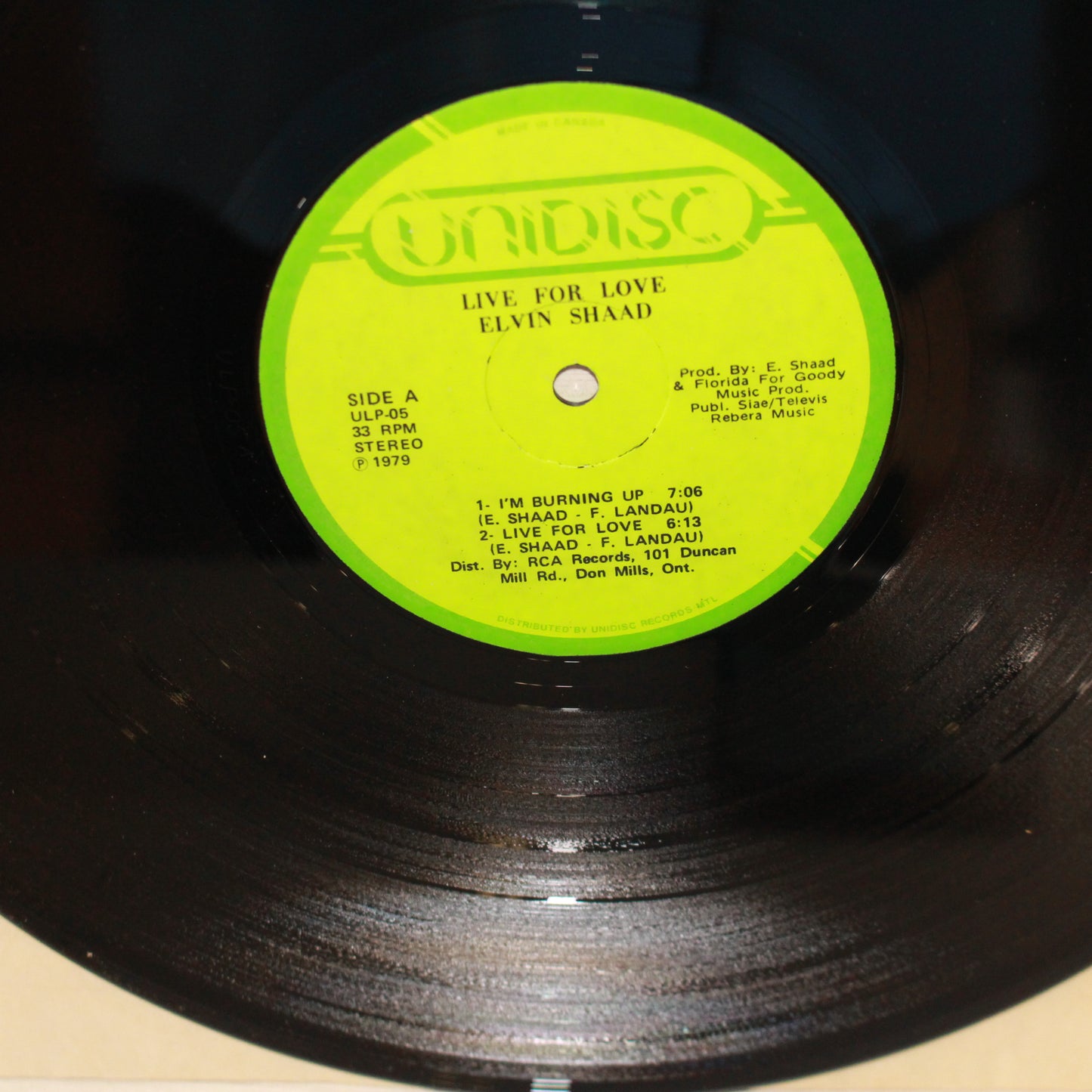 Elvin Shaad : Live For Love (LP,Album)