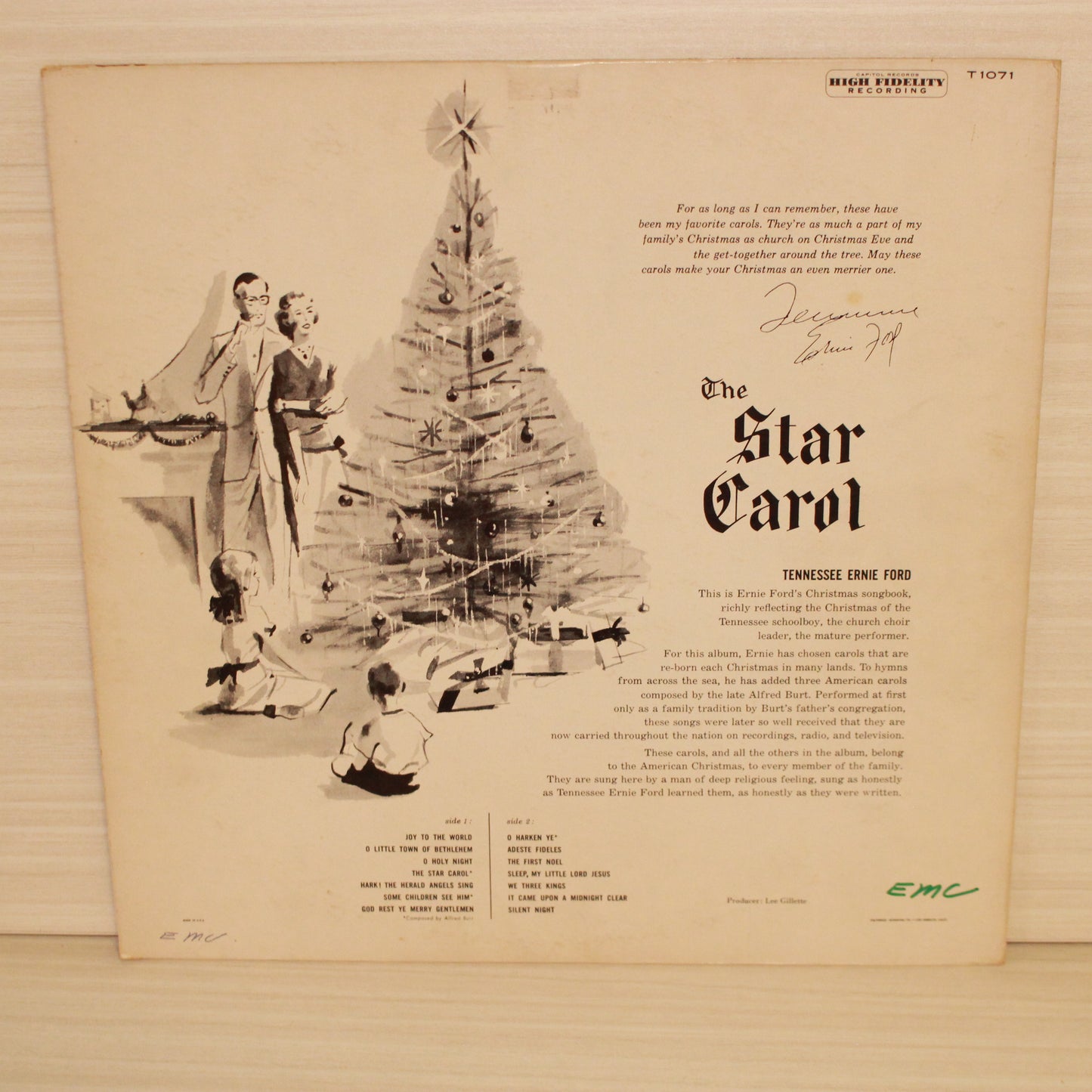 Tennessee Ernie Ford : The Star Carol (LP,Album,Repress,Mono)