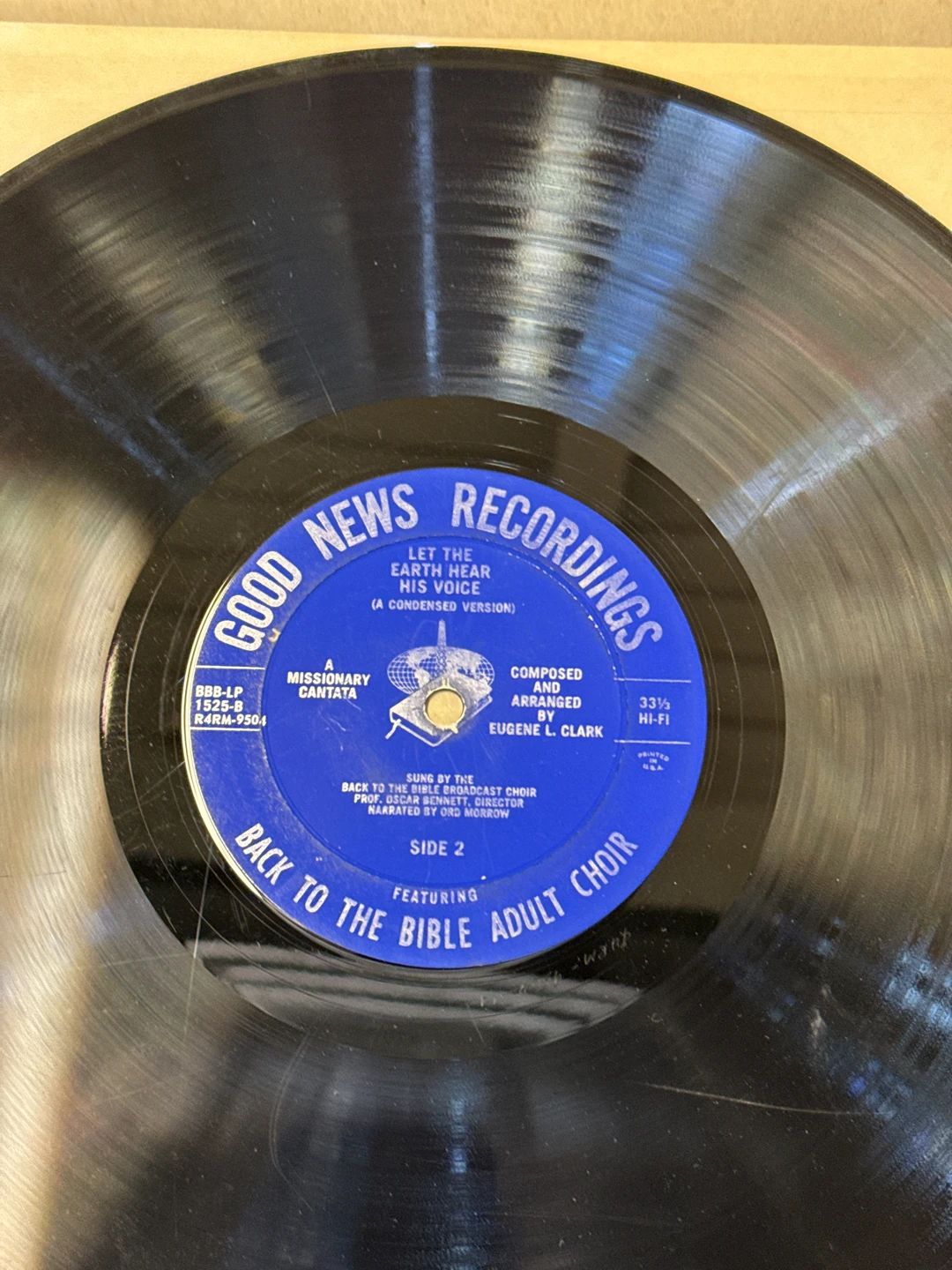 Back To The Bible Broadcast Choir – Let The Earth Hear His Voice (1957, Audio Record Library)