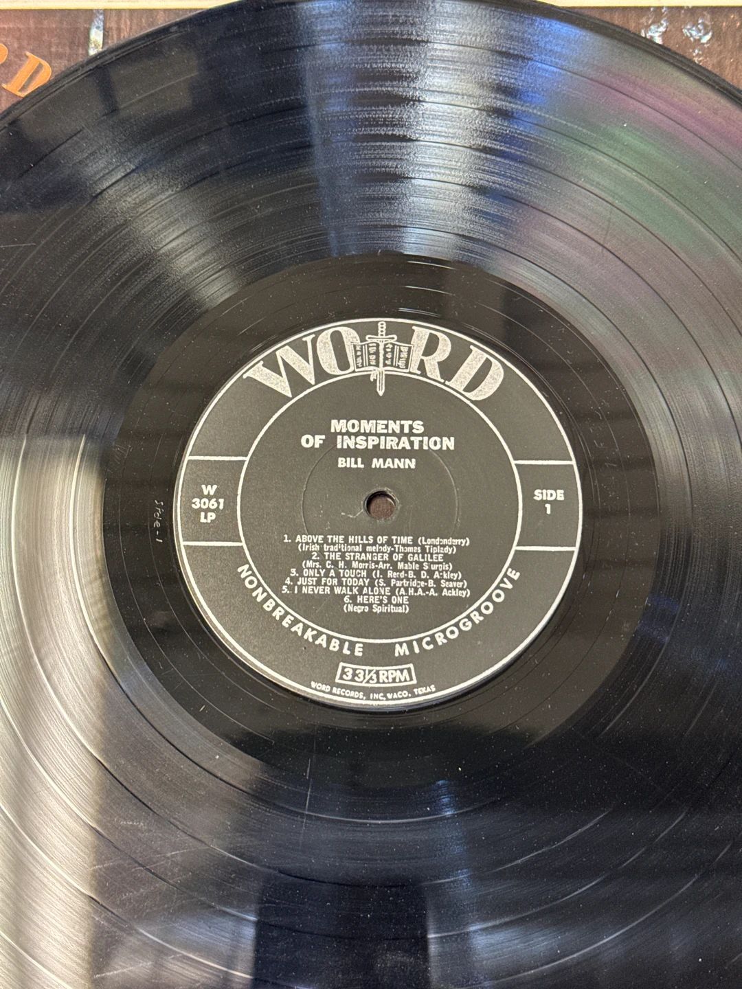 Bill Mann – Moments Of Inspiration (1959, Word)