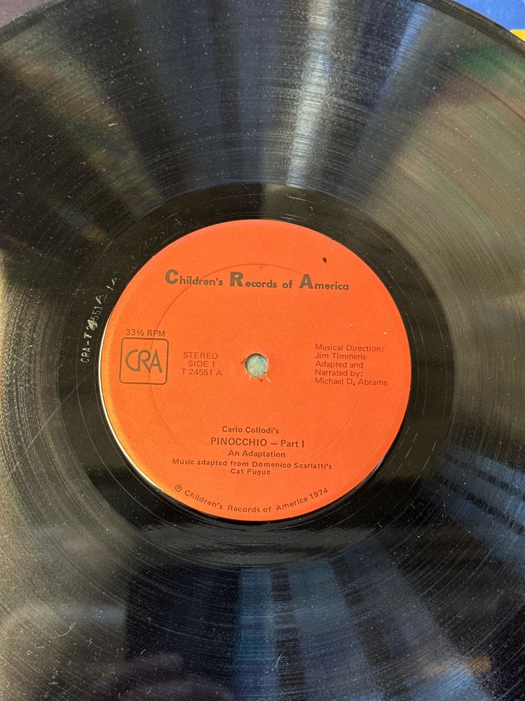 Michael D. Abrams|Jim Timmens – Carlo Collodi's Pinocchio - Book & Record Set (1974, Children's Records Of America)