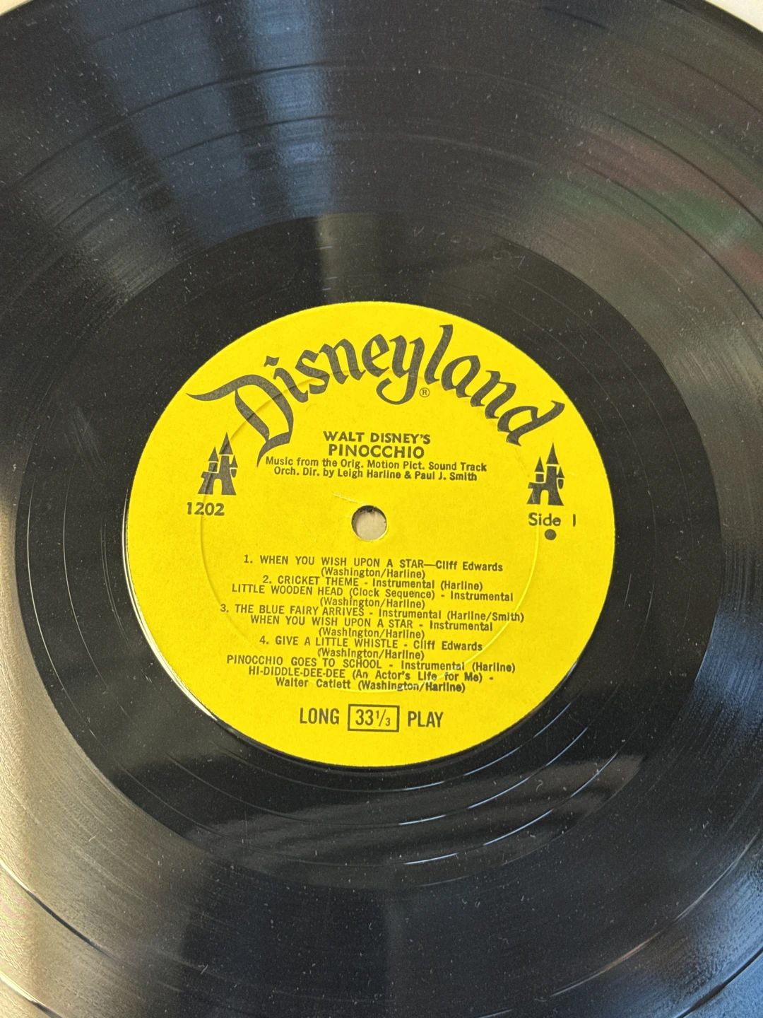 Various – Walt Disney's Pinocchio (Music From The Original Motion Picture Sound Track) (1976, Disneyland)