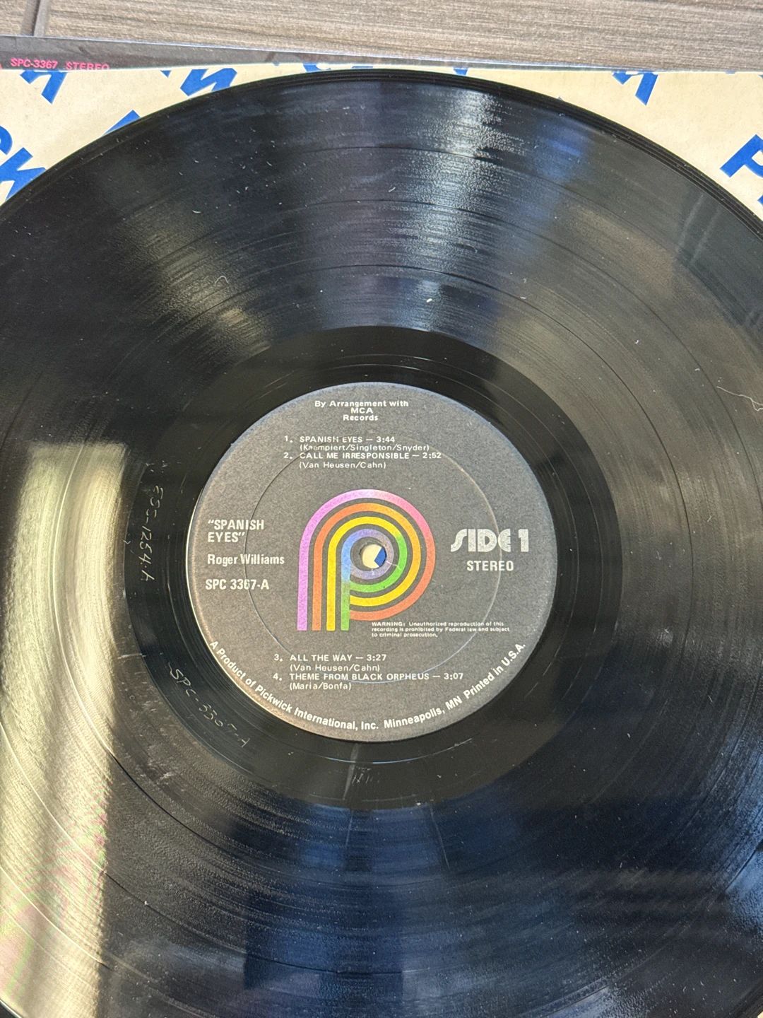 Roger Williams (2) – Spanish Eyes (1974, Pickwick)