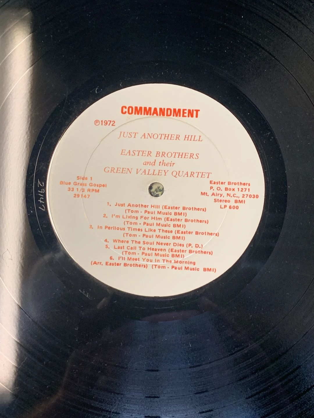 Easter Brothers|The Green Valley Quartet, The – Just Another Hill (1972, Commandment)