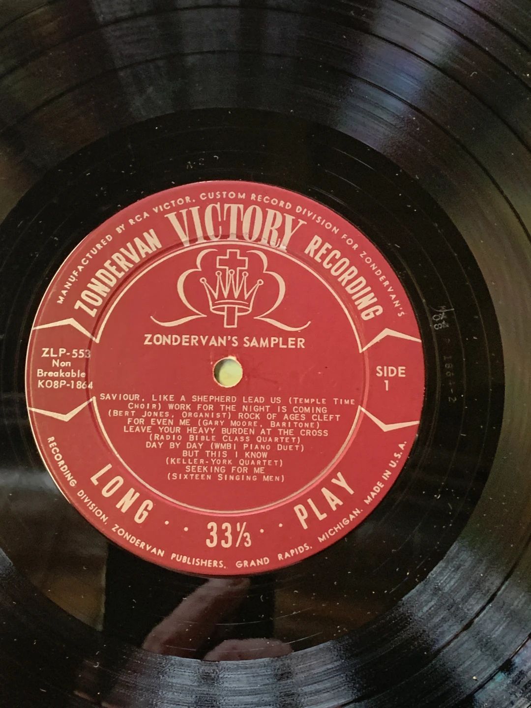 Various – Zondervan's Sampler (1959, Zondervan Victory Recording)