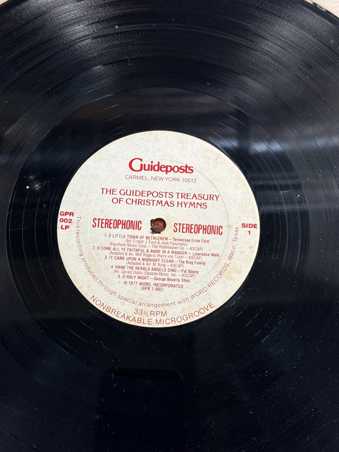 Various – The Guideposts Treasury Of Christmas Hymns (1977, Guideposts Records)