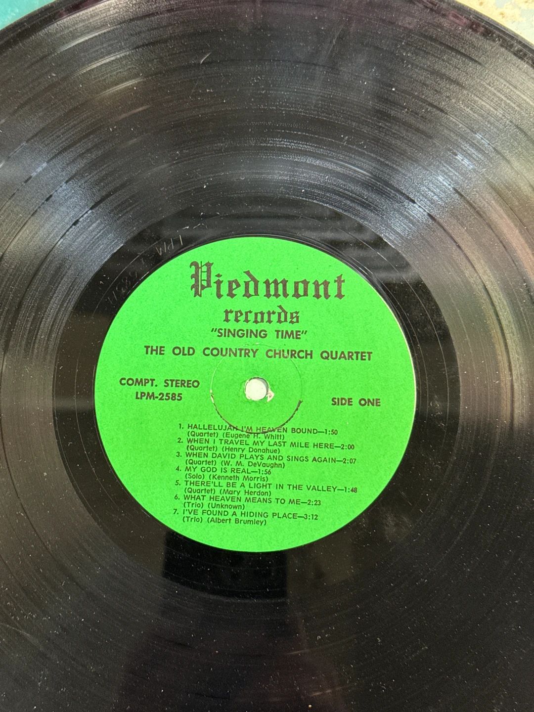 Old Country Church Quartet, The – Singing Time (CBS)