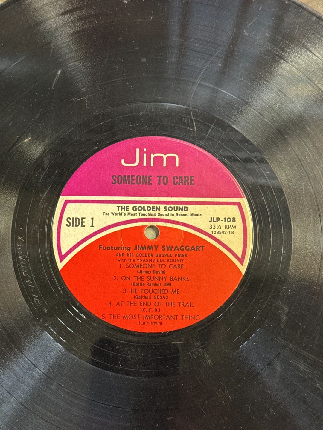 Jimmy Swaggart – Someone To Care (1972, Jim Records)
