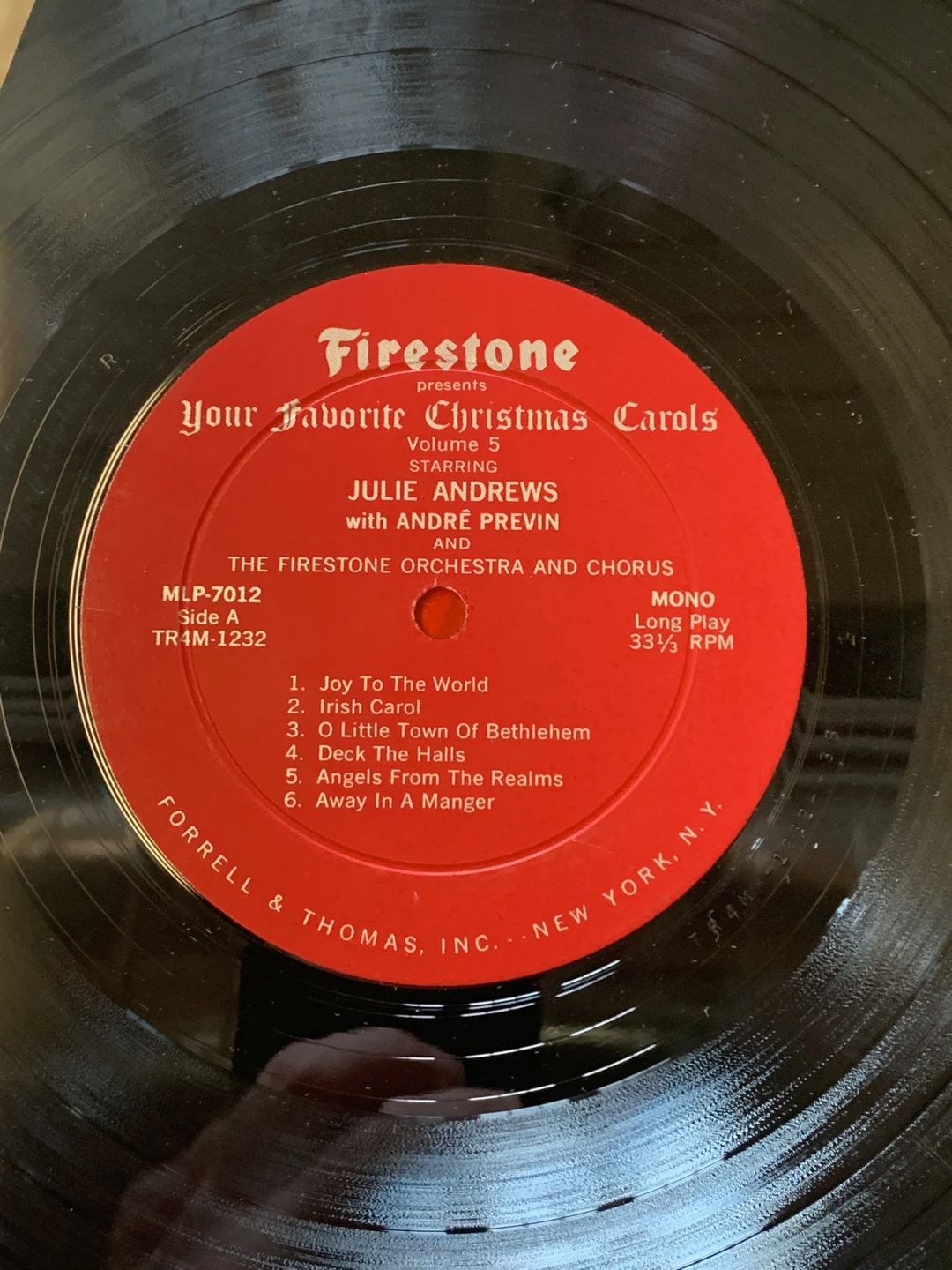 Julie Andrews|André Previn|The Firestone Orchestra And Chorus – Your Favorite Christmas Carols, Volume 5 (1966, Forrell & Thomas, Inc.)