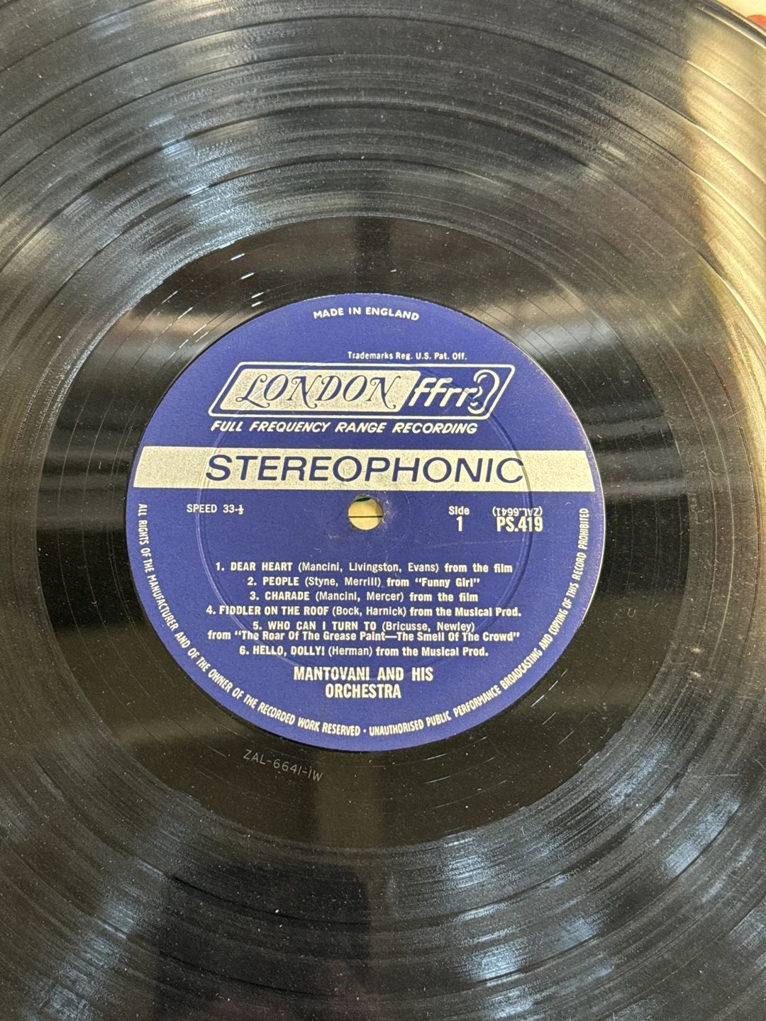 Mantovani And His Orchestra – The Mantovani Sound (Big Hits From Broadway And Hollywood) (London Records)