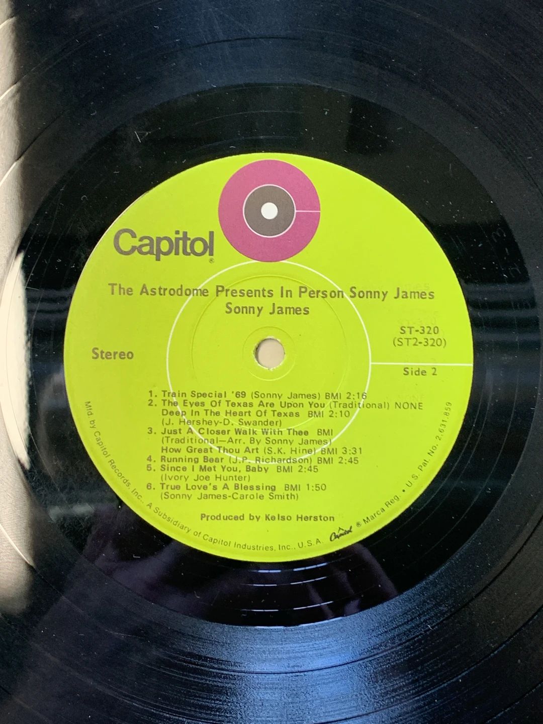 Sonny James And The Southern Gentlemen – The Astrodome Presents In Person Sonny James (1969, Capitol Records)