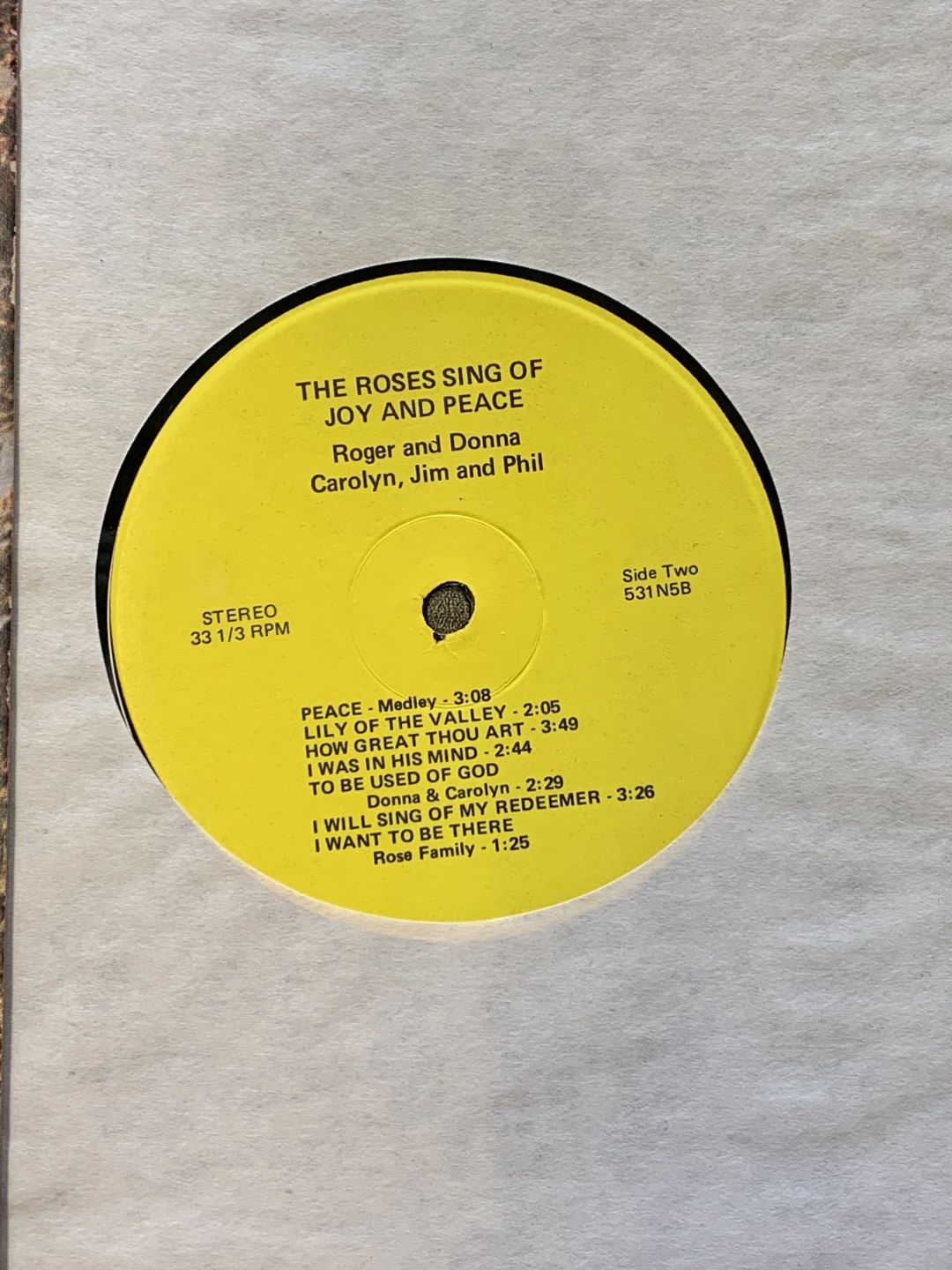 Roses Sing Of Joy And Peace, The – The Roses Sing Of Joy And Peace (1975, Not On Label)