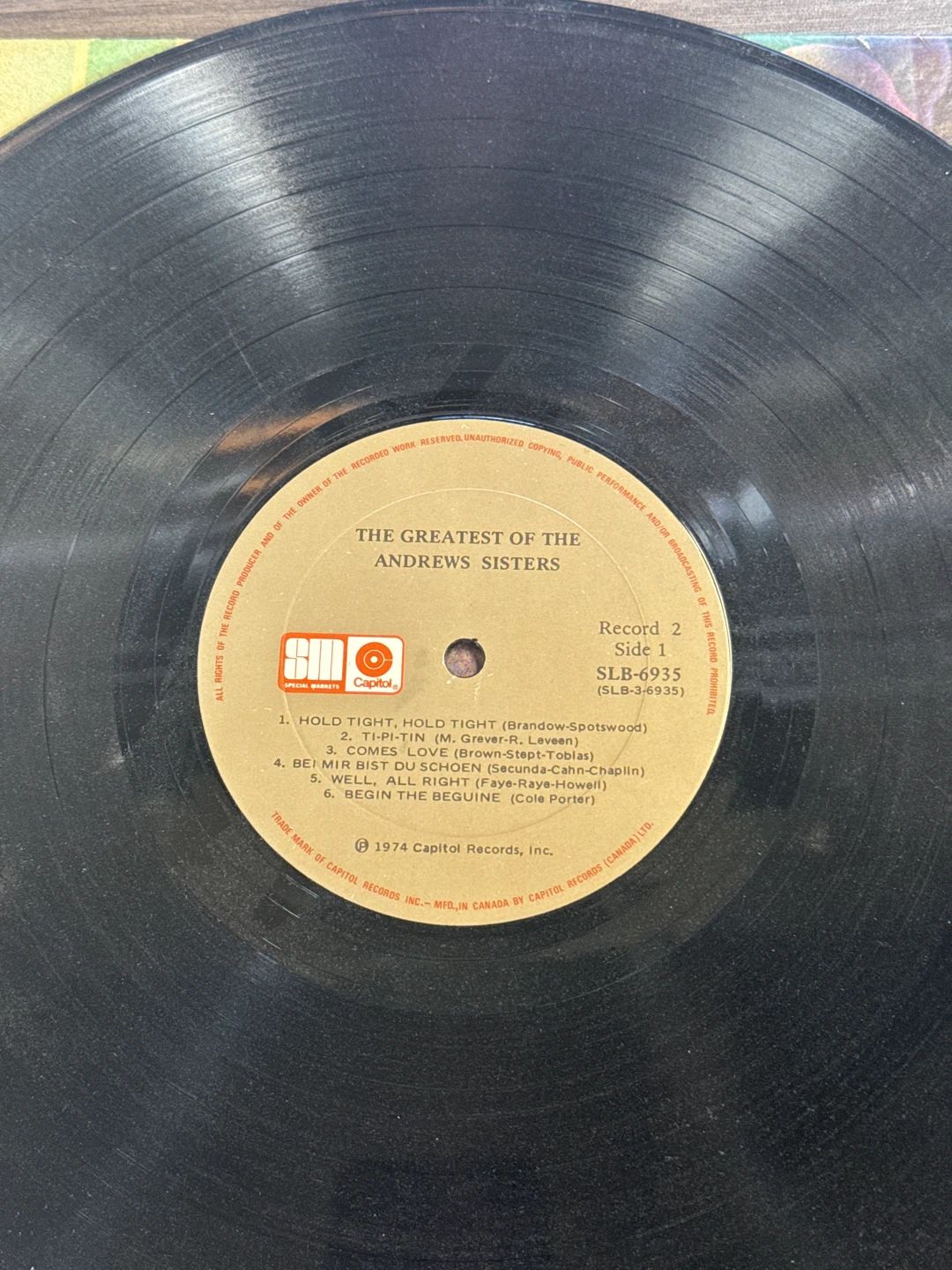 Andrews Sisters, The – The Greatest Of The Andrews Sisters (1974, Capitol Records)