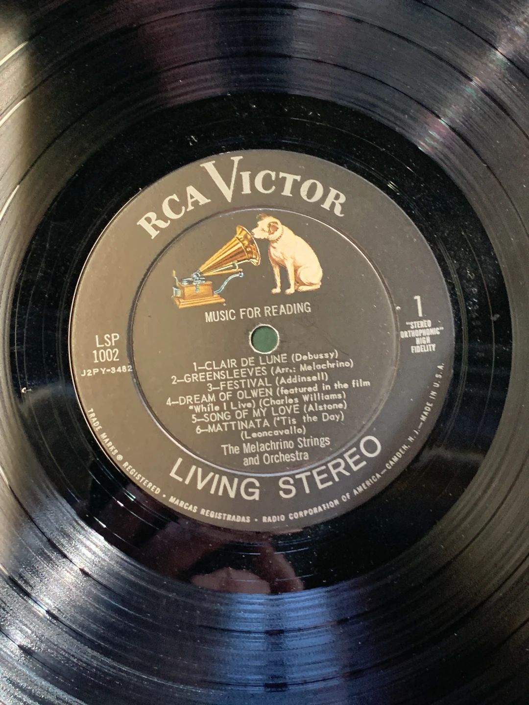 Melachrino Strings And Orchestra, The – Music For Reading (1958, RCA Victor)
