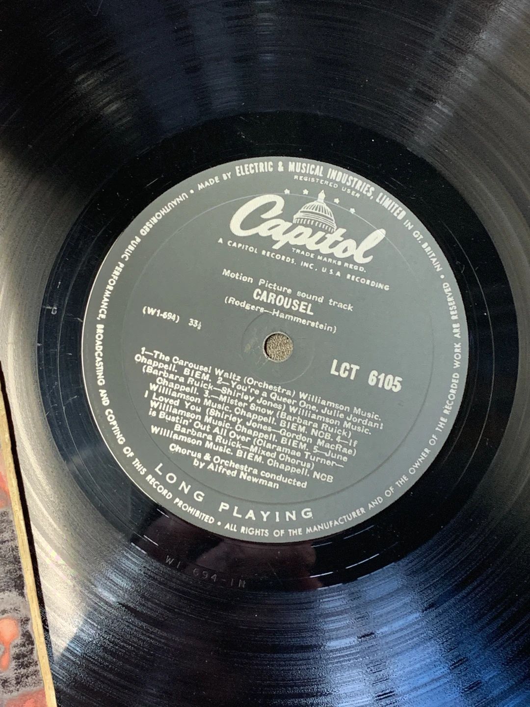 Rodgers & Hammerstein – Carousel (The Sound Track Of The Motion Picture) (1956, Capitol Records)