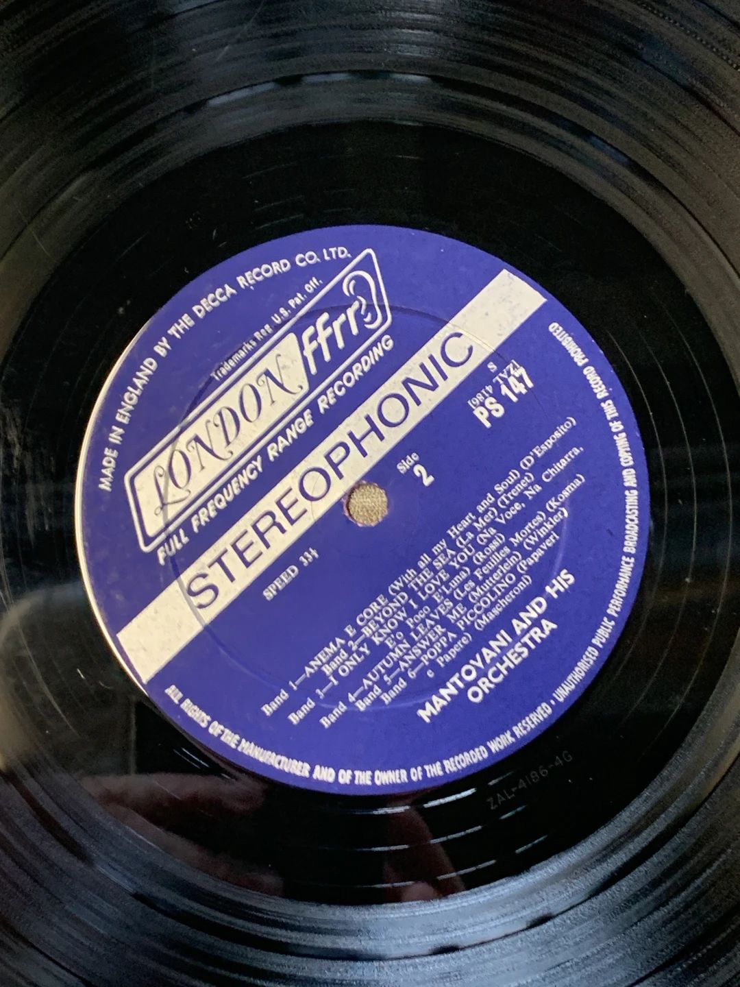 Mantovani And His Orchestra – Mantovani: Continental Encores (1959, London Records)