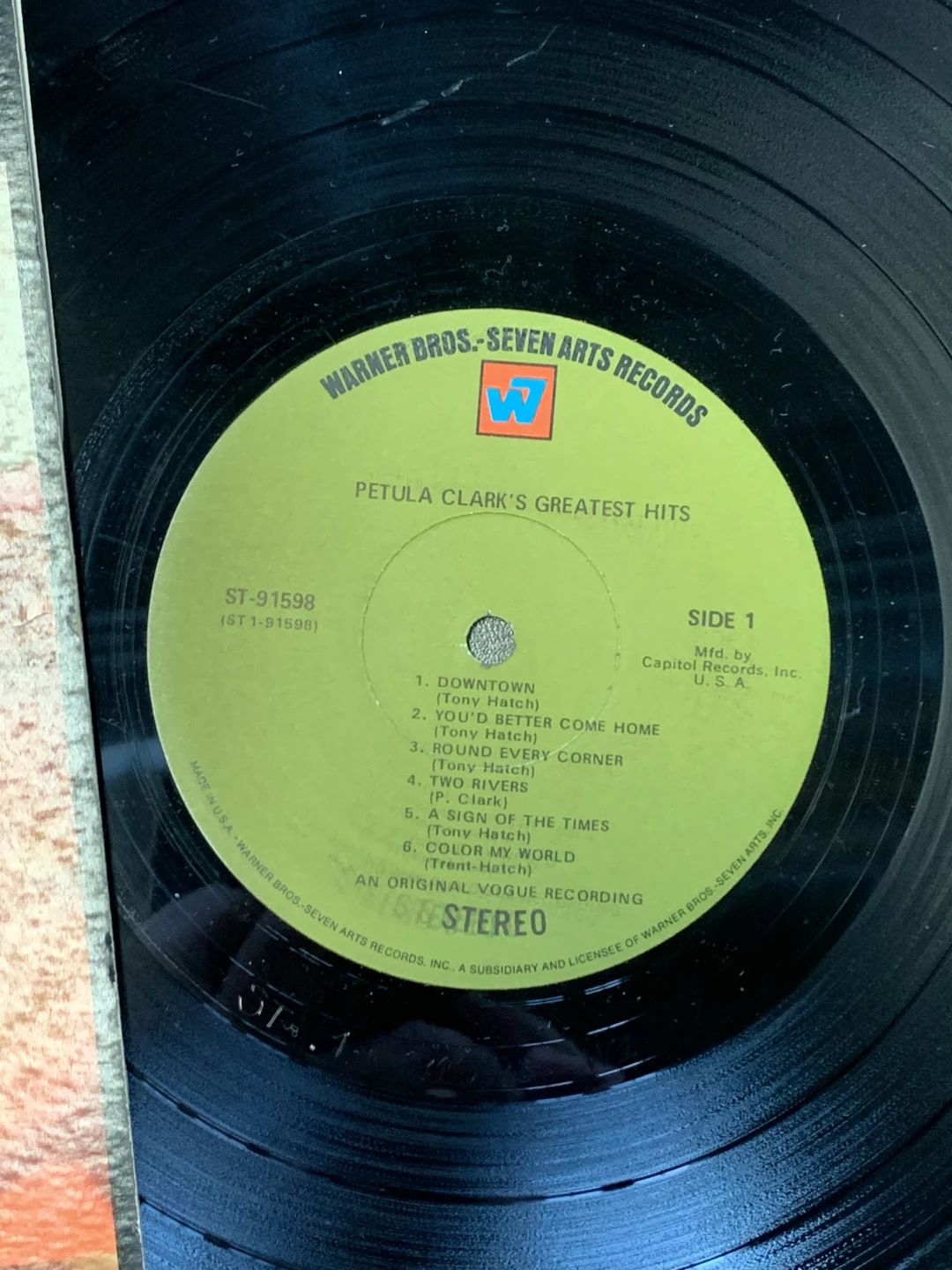 Petula Clark – Petula Clark's Greatest Hits, Vol. 1 (1968, Warner Bros. - Seven Arts Records)