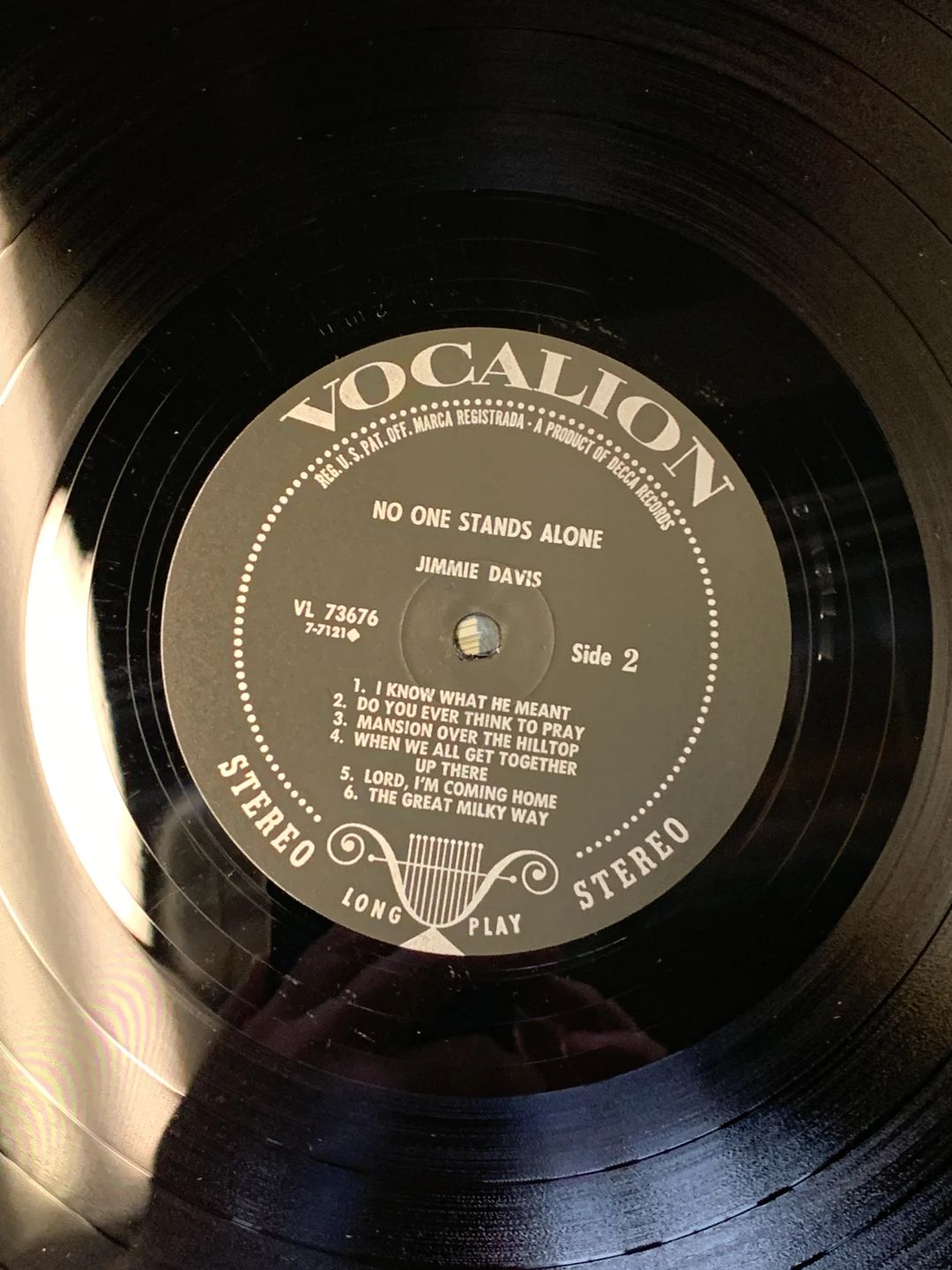Jimmie Davis|The Anita Kerr Singers – No One Stands Alone (1966, Vocalion (2))
