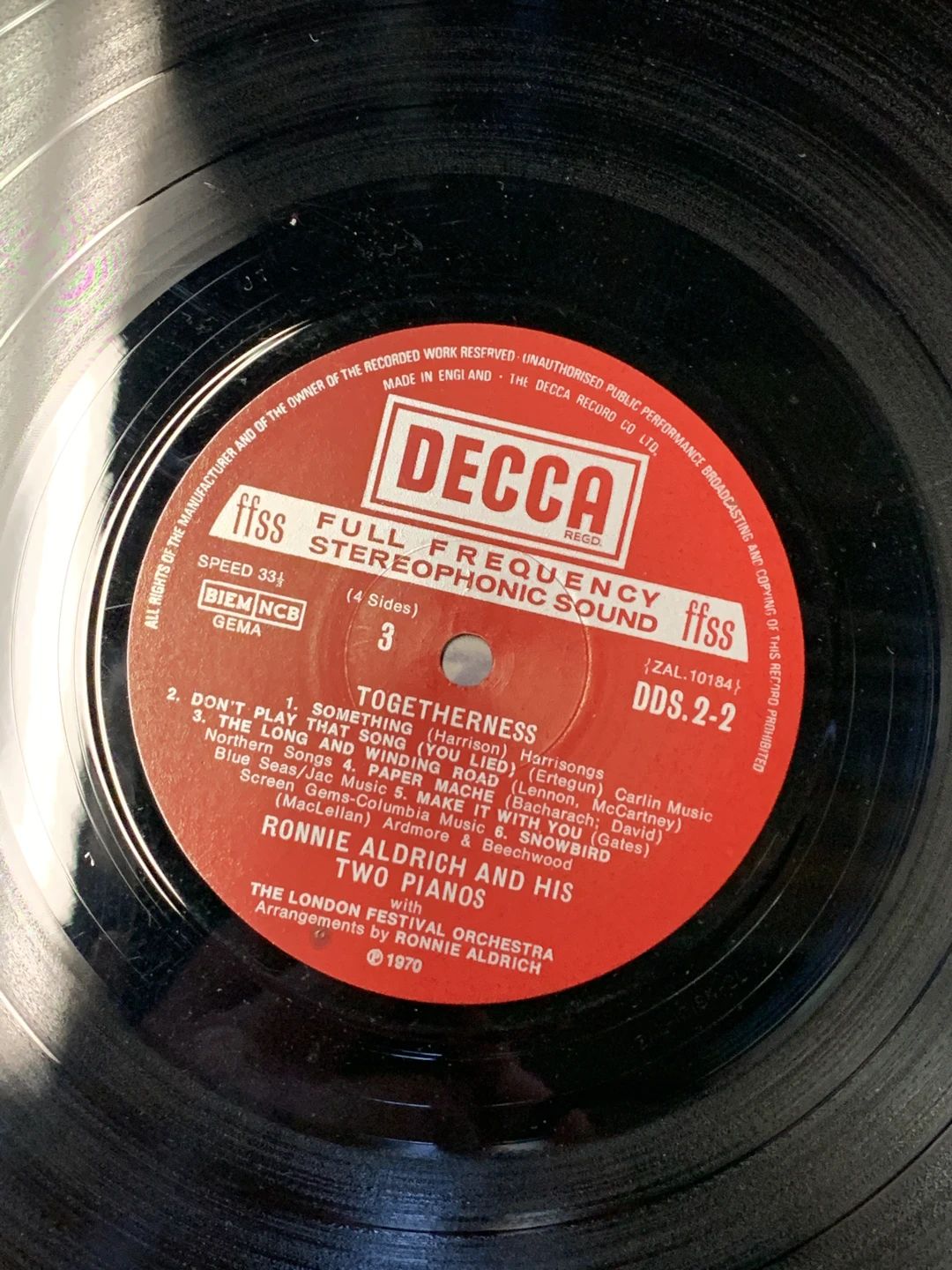 Ronnie Aldrich And His Two Pianos|London Festival Orchestra – Togetherness (1970, Decca)