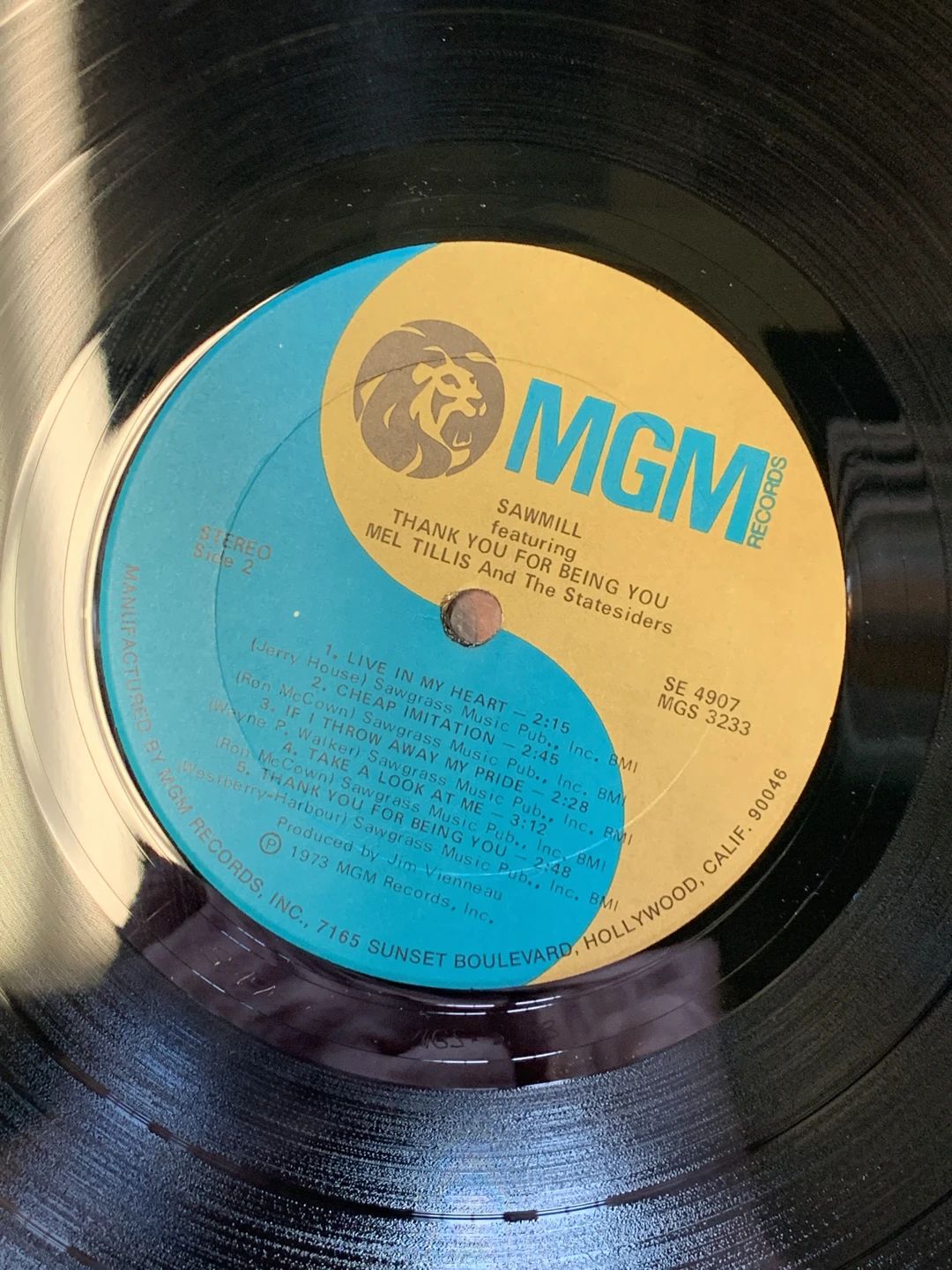 Sawmill (2)|The Statesiders (2)|Mel Tillis – Thank You For Being You (1973, MGM Records)