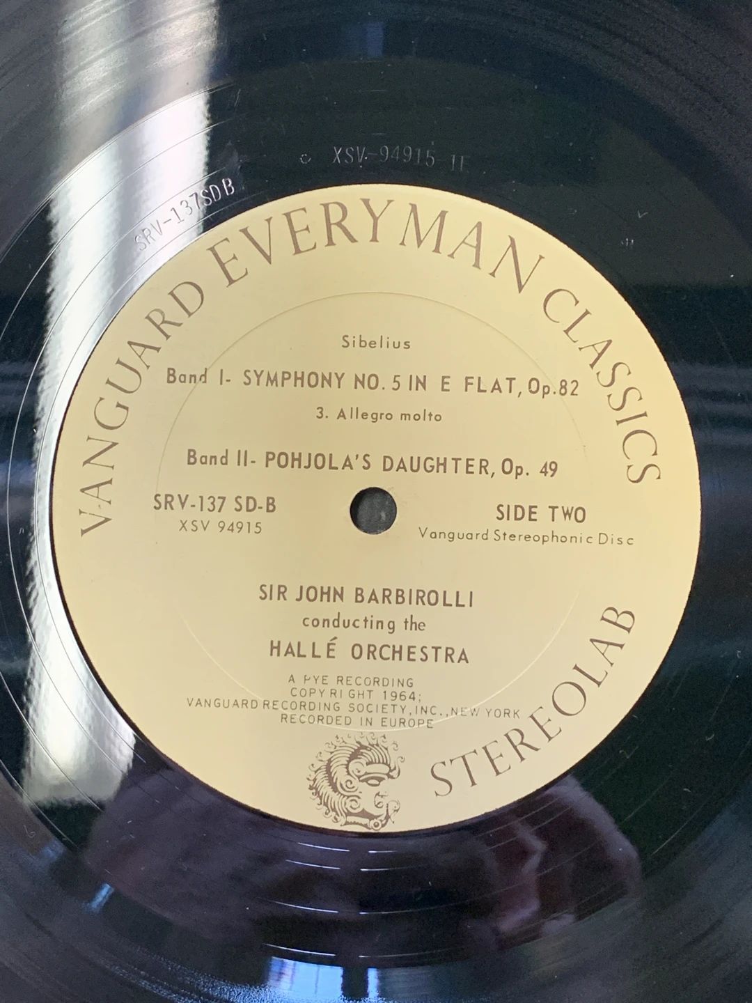 Jean Sibelius|Hallé Orchestra|Sir John Barbirolli – Symphony No.5 In E Flat / Pohjola's Daughter (1964, Vanguard)