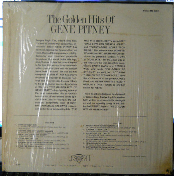 Gene Pitney : The Golden Hits Of Gene Pitney (LP,Compilation,Stereo)