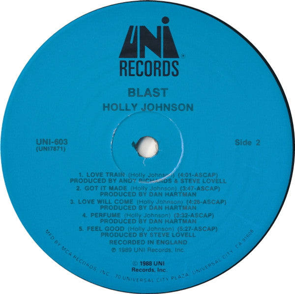 Holly Johnson : Blast (LP,Album)