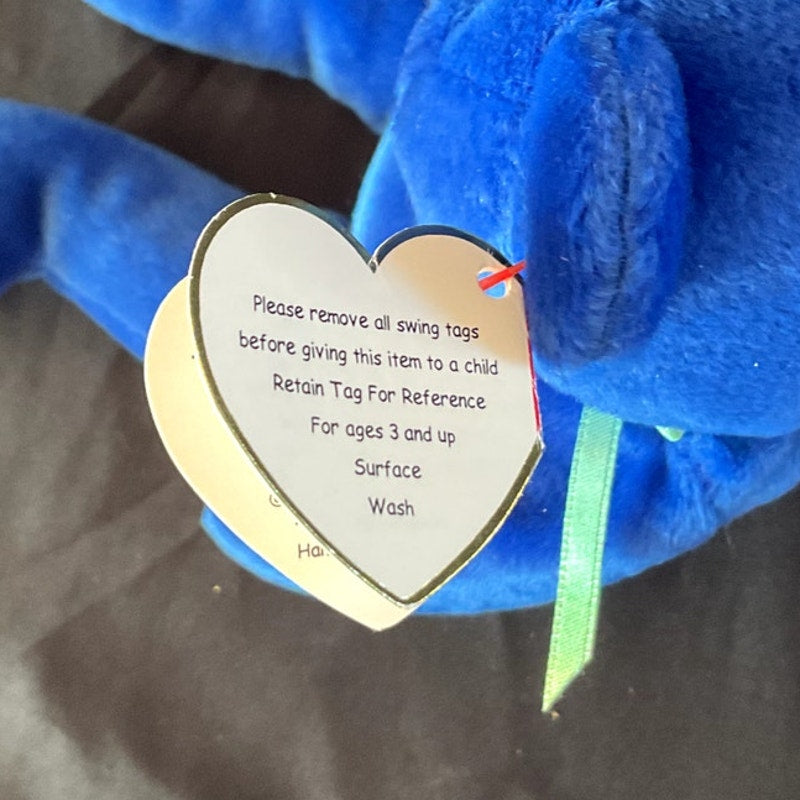 Vintage TY Beanie Baby - "Clubby," 1998, w/ Errors