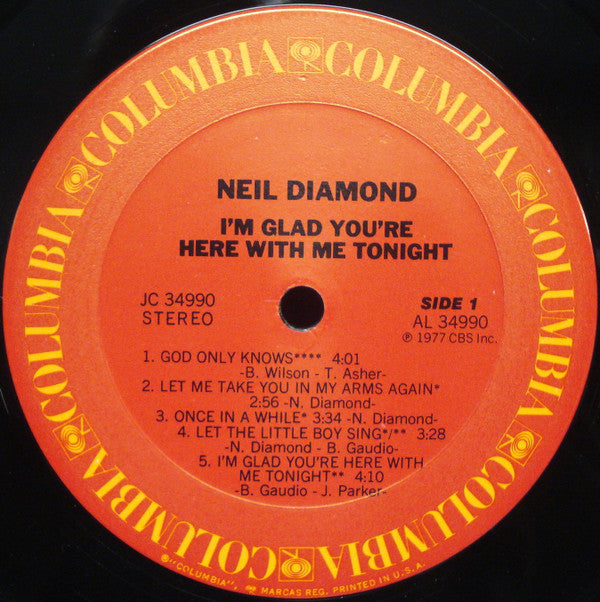 Neil Diamond : I'm Glad You're Here With Me Tonight (LP,Album)