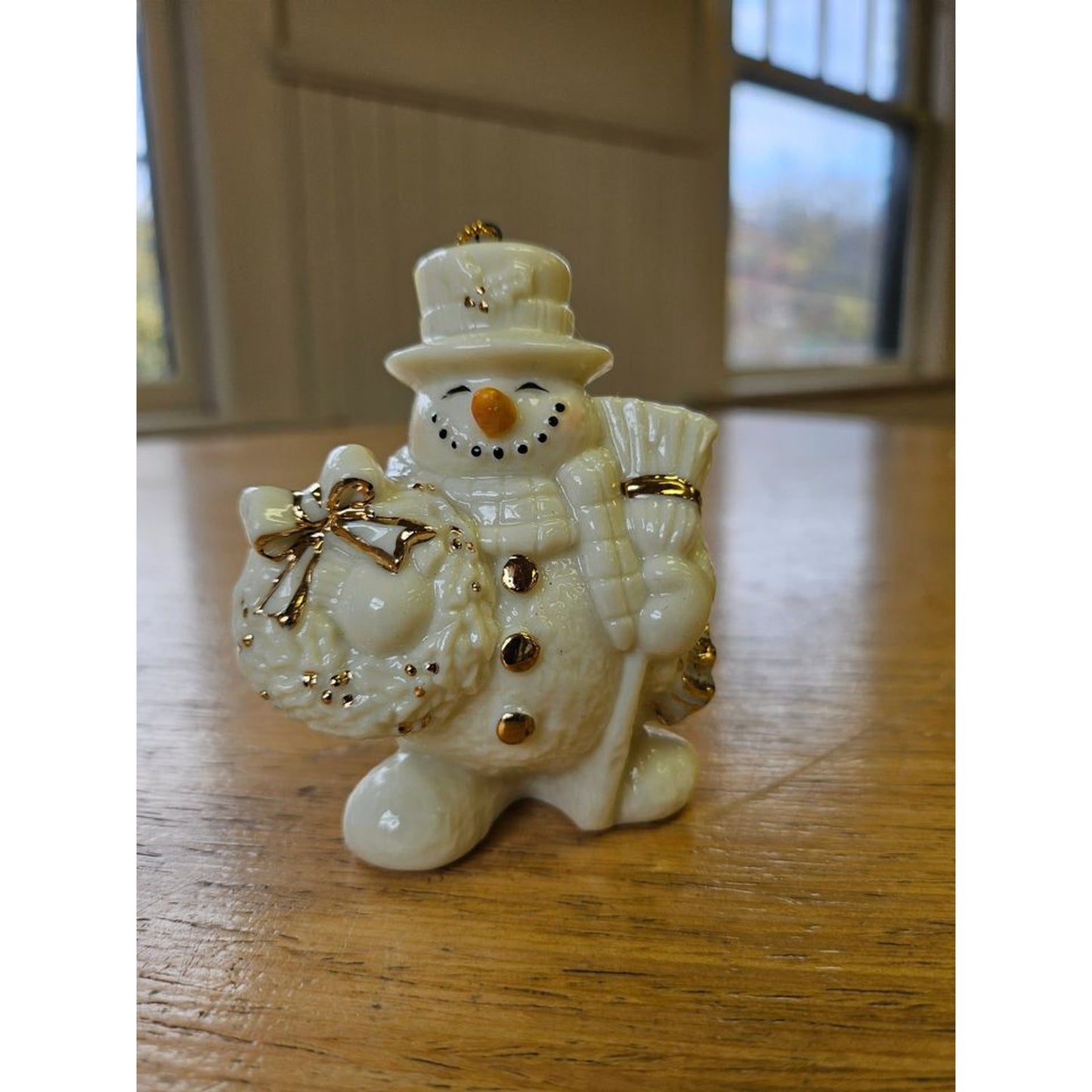 Jade Porcelain Snowman Ornaments Set of Four