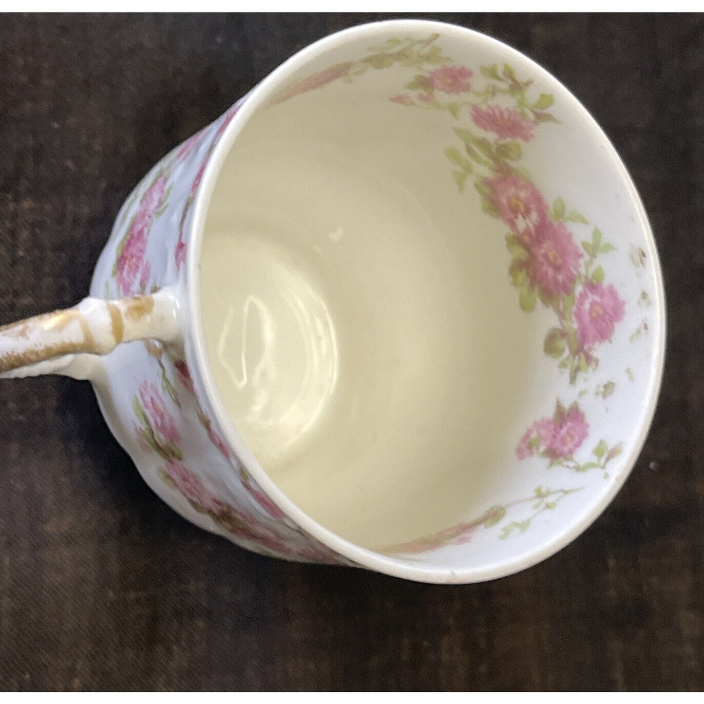 Antique GDM Hand Painted Floral Pattern Demitasse Cup and Saucer circa 1902