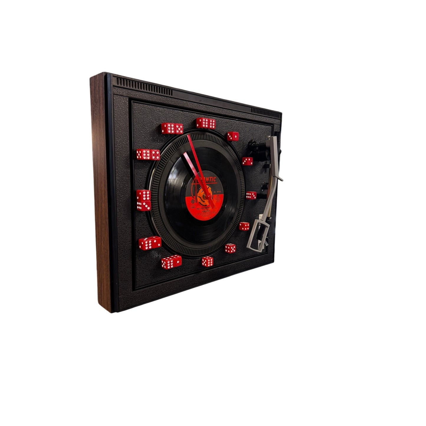 Upcycled Turntable Clock - Foreigner "Feels Like the First Time"