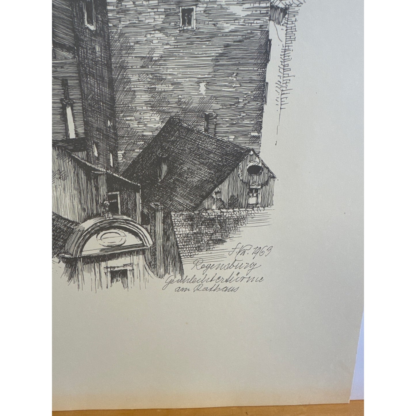 1960s Regensburg Drawings by Franz Emer – Folder II, 11 Signed Prints