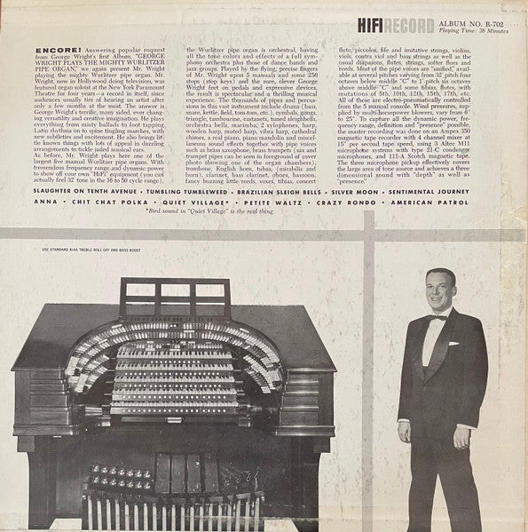 George Wright (2) : Encores (LP,Album,Stereo)