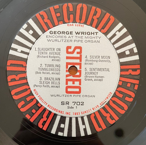 George Wright (2) : Encores (LP,Album,Stereo)