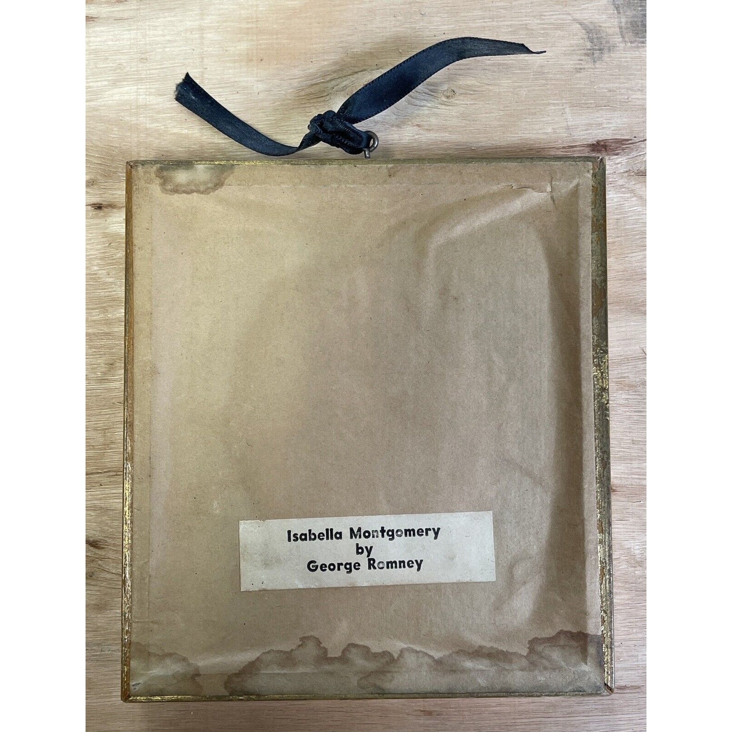 Vintage Miniature Framed Print of Isabella Montgomery by George Rommey