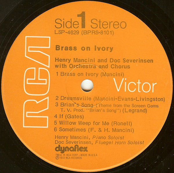 Henry Mancini & Doc Severinsen : Brass On Ivory (LP,Album)