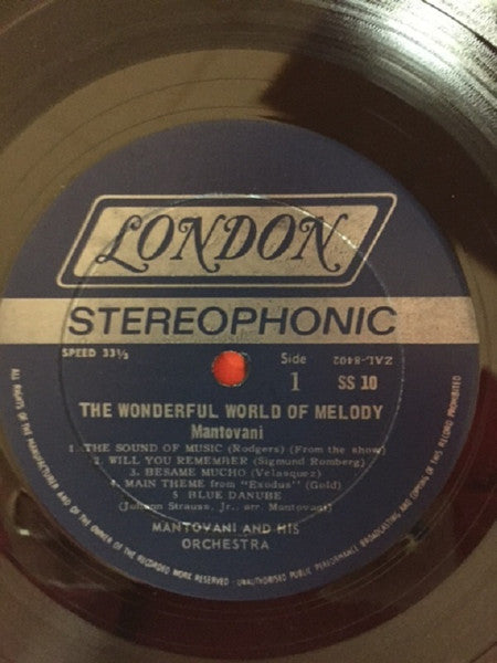 Mantovani : The Wonderful World Of Melody (LP,Stereo)