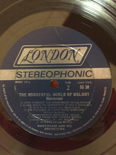 Mantovani : The Wonderful World Of Melody (LP,Stereo)