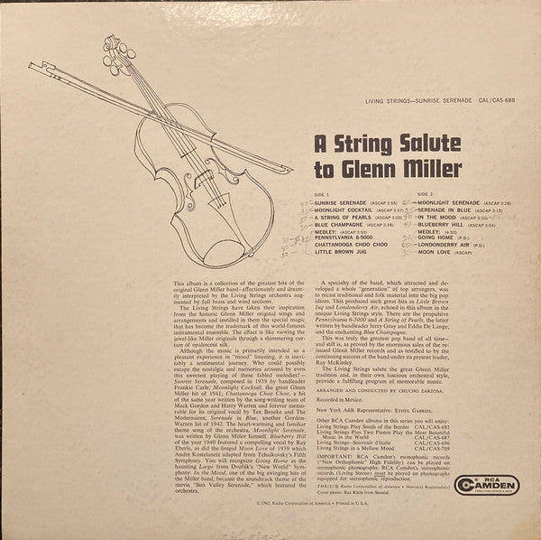 Living Strings : Sunrise Serenade (LP,Album,Stereo)