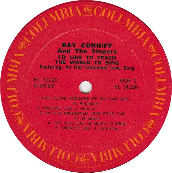 Ray Conniff And The Singers : I'd Like To Teach The World To Sing (LP,Album)